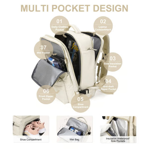 ⏰Last Day Promotion 48% OFF ⏰Women Large Travel Backpack Waterproof Hiking Rucksack